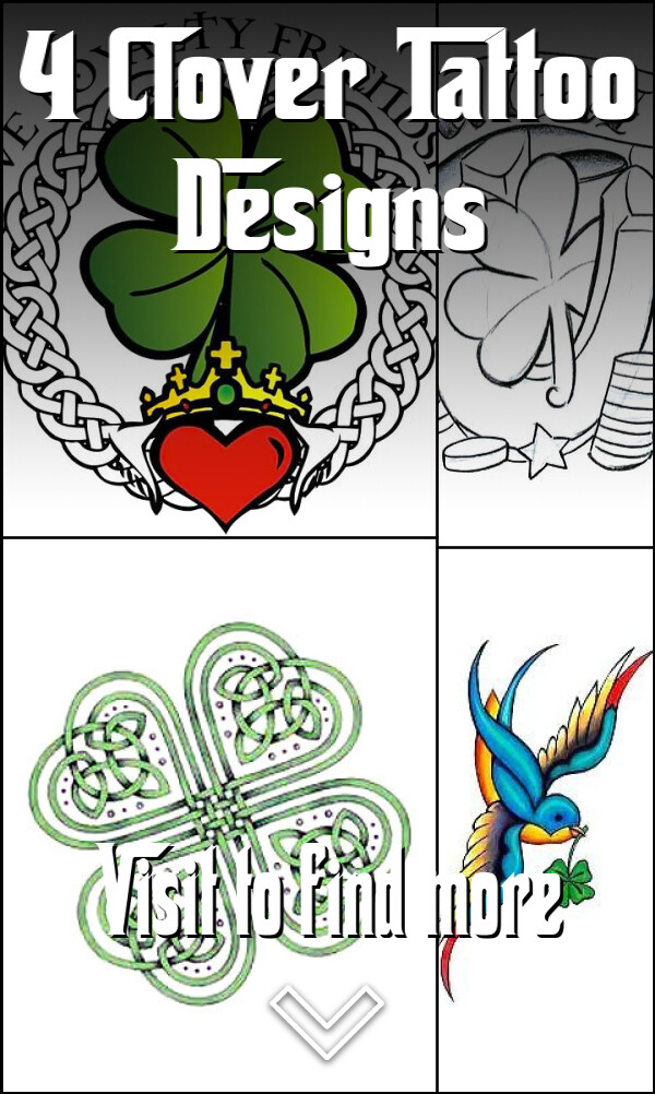 4 Clover Tattoo Designs