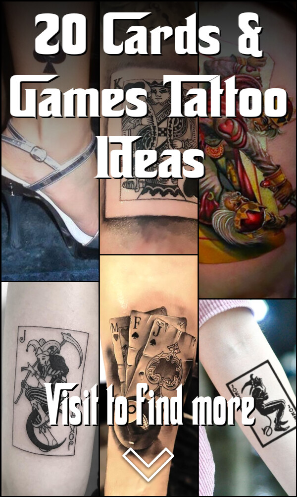 20 Cards & Games Tattoo Ideas