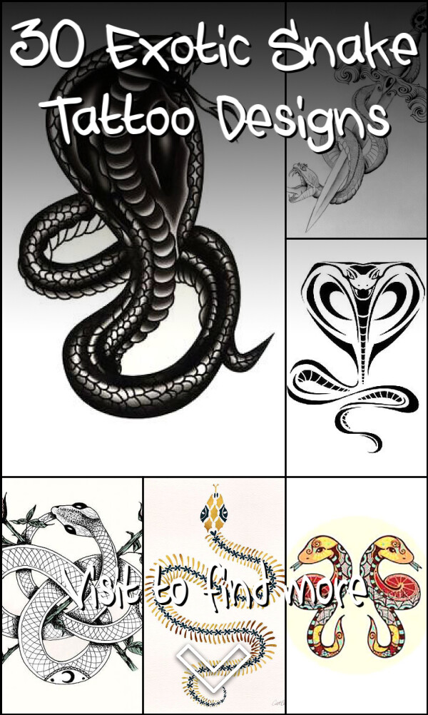 30 Exotic Snake Tattoo Designs