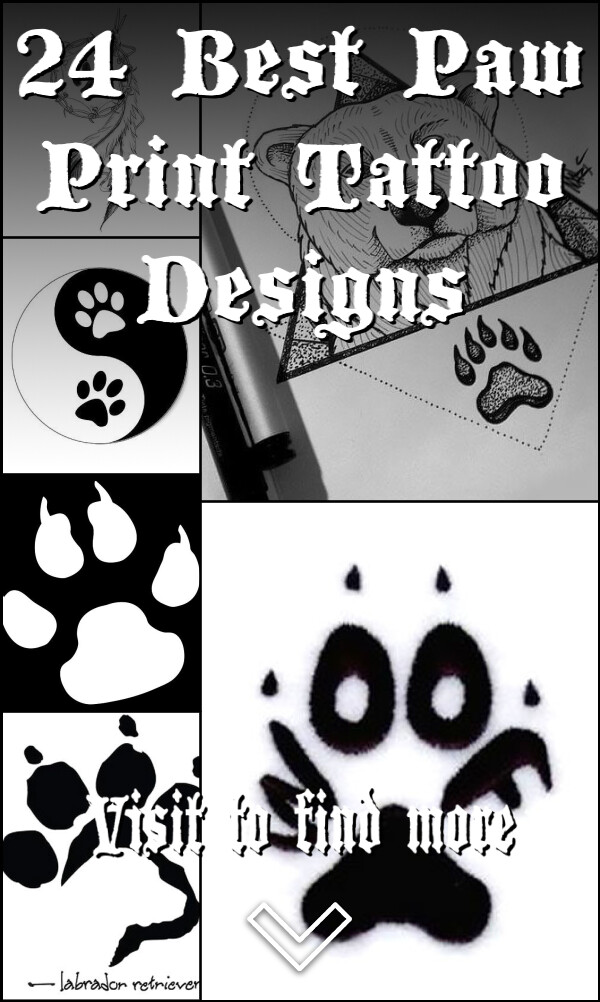 24 Best Paw Print Tattoo Designs