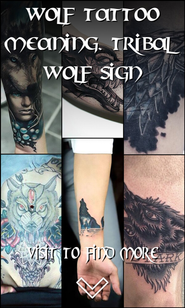 Wolf Tattoo Meaning. Tribal Wolf Sign