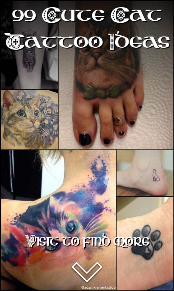 99 Cute Cat Tattoo Ideas