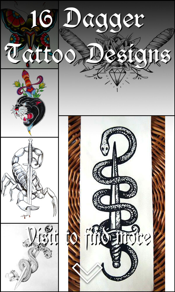 16 Dagger Tattoo Designs