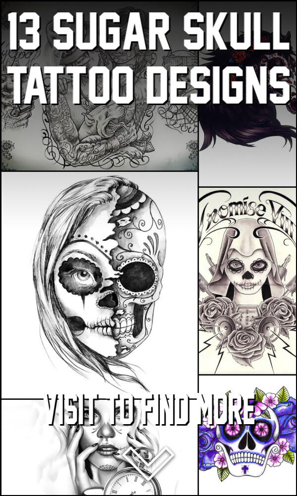 13 Sugar Skull Tattoo Designs