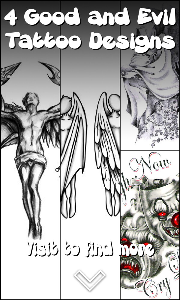 4 Good and Evil Tattoo Designs