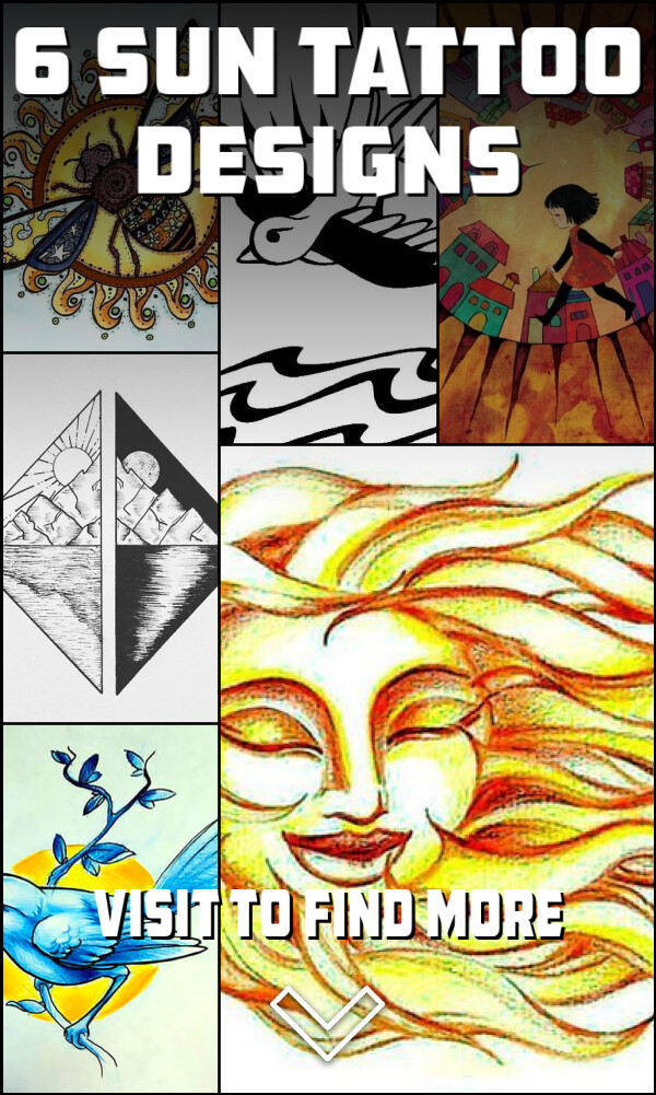 6 Sun Tattoo Designs