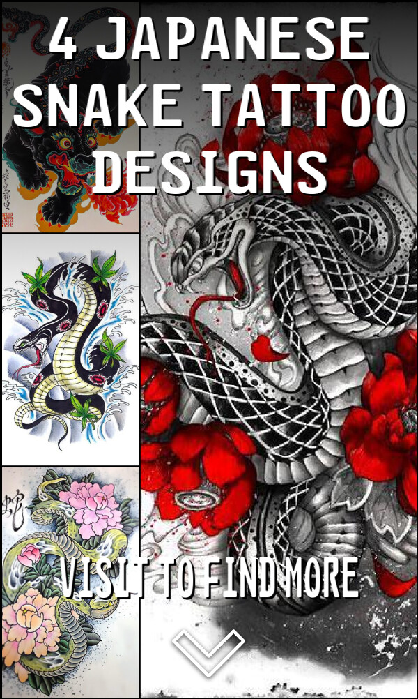 4 Japanese Snake Tattoo Designs