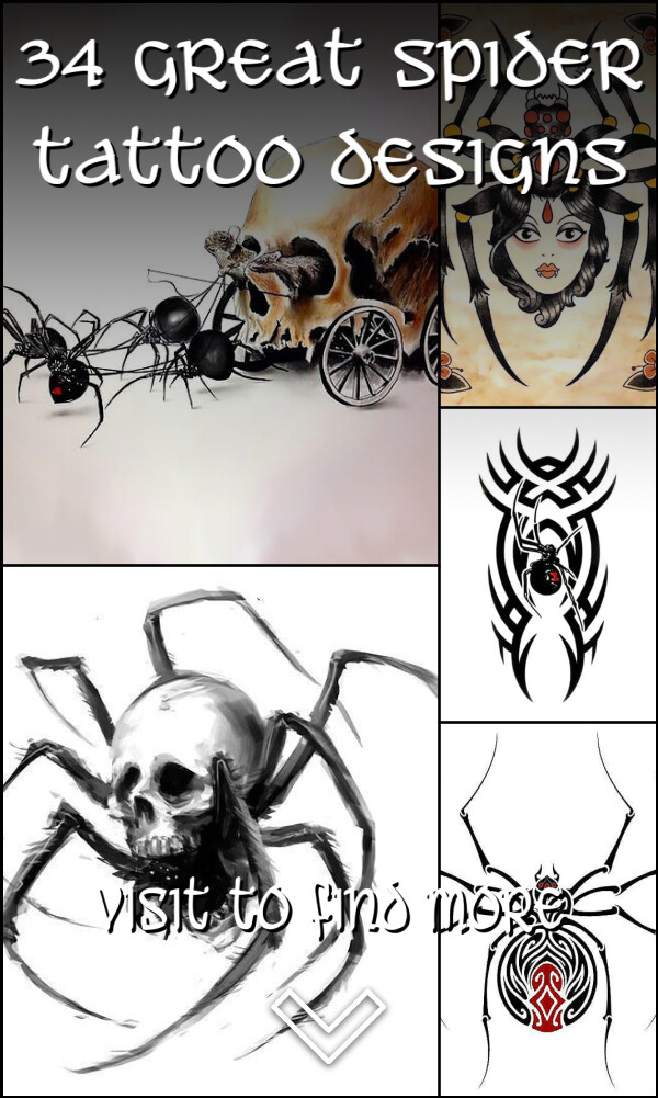 34 Great Spider Tattoo Designs