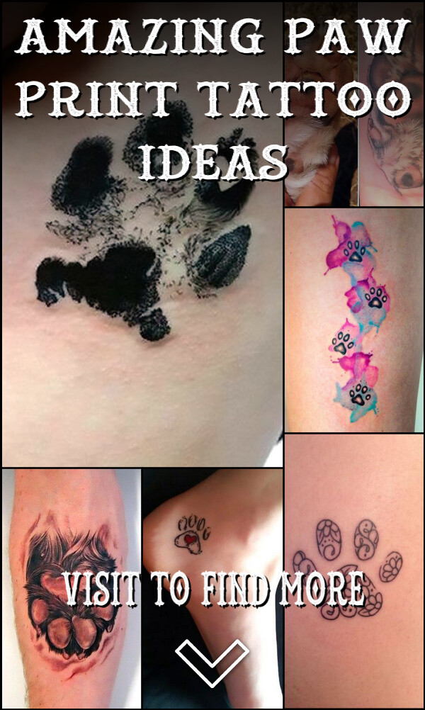 37 Amazing Paw Print Tattoo Ideas