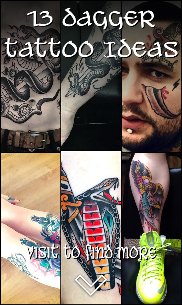 13 Dagger Tattoo Ideas