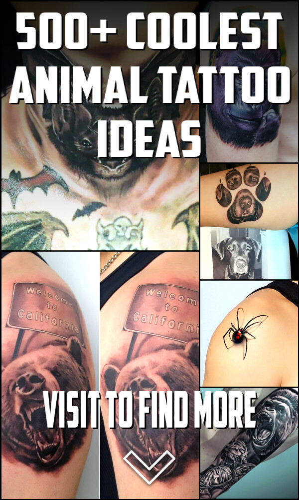 500+ Coolest Animal Tattoo Ideas