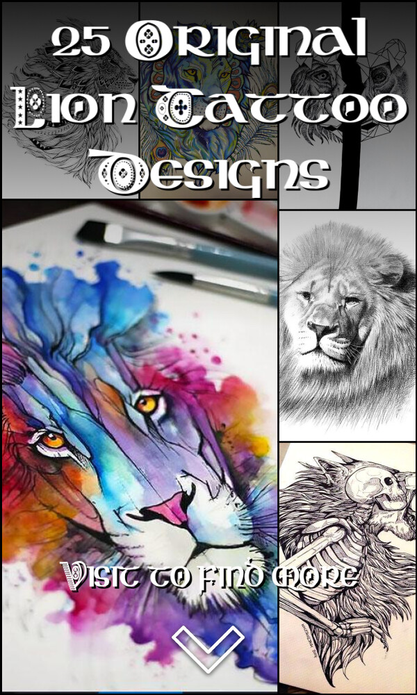 25 Original Lion Tattoo Designs