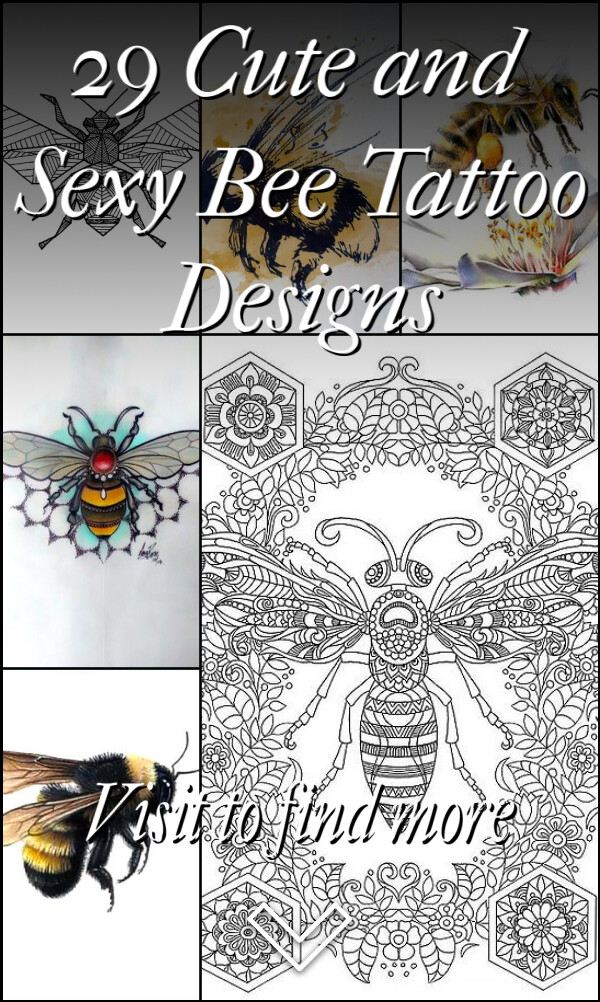 29 Cute and Sexy Bee Tattoo Designs