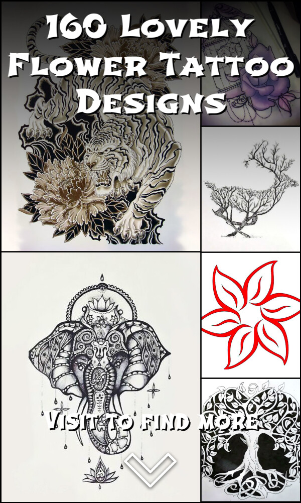 160 Lovely Flower Tattoo Designs