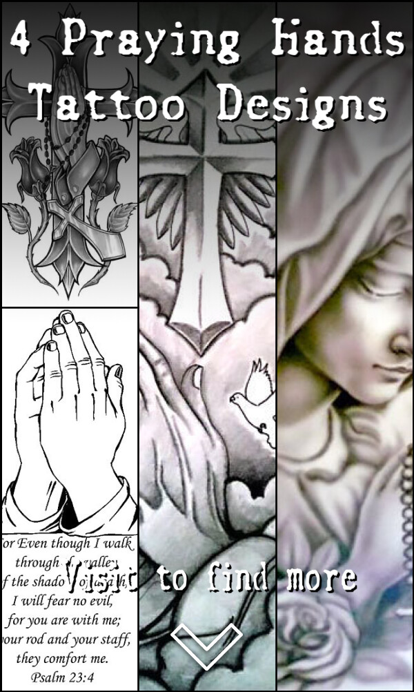 4 Praying Hands Tattoo Designs