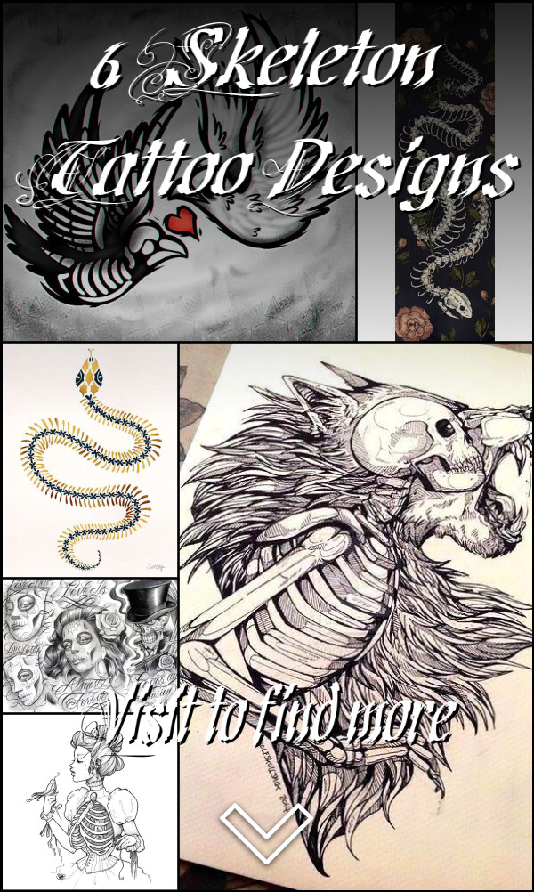 6 Skeleton Tattoo Designs