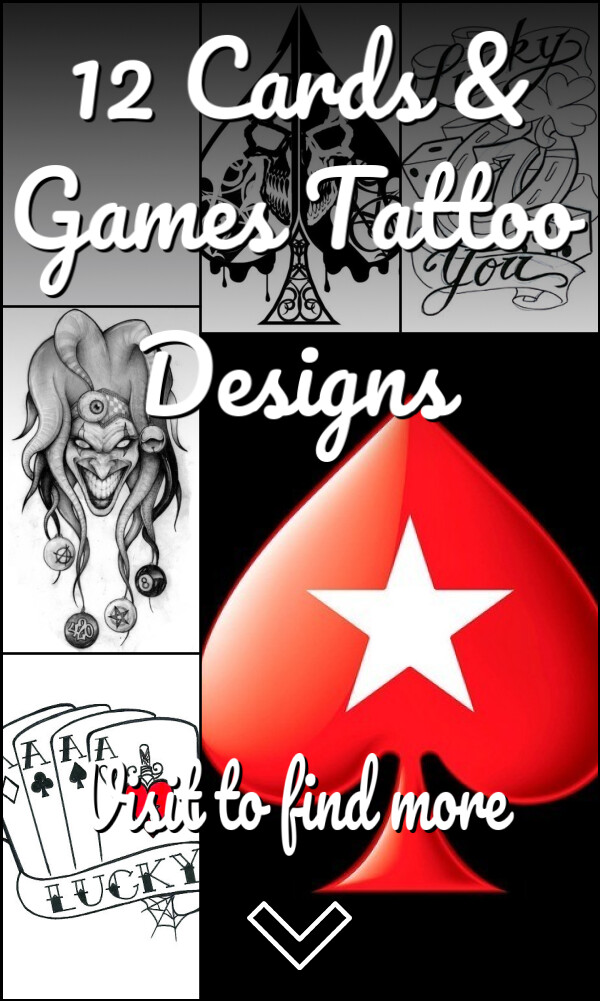 12 Cards & Games Tattoo Designs