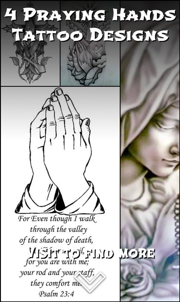 4 Praying Hands Tattoo Designs