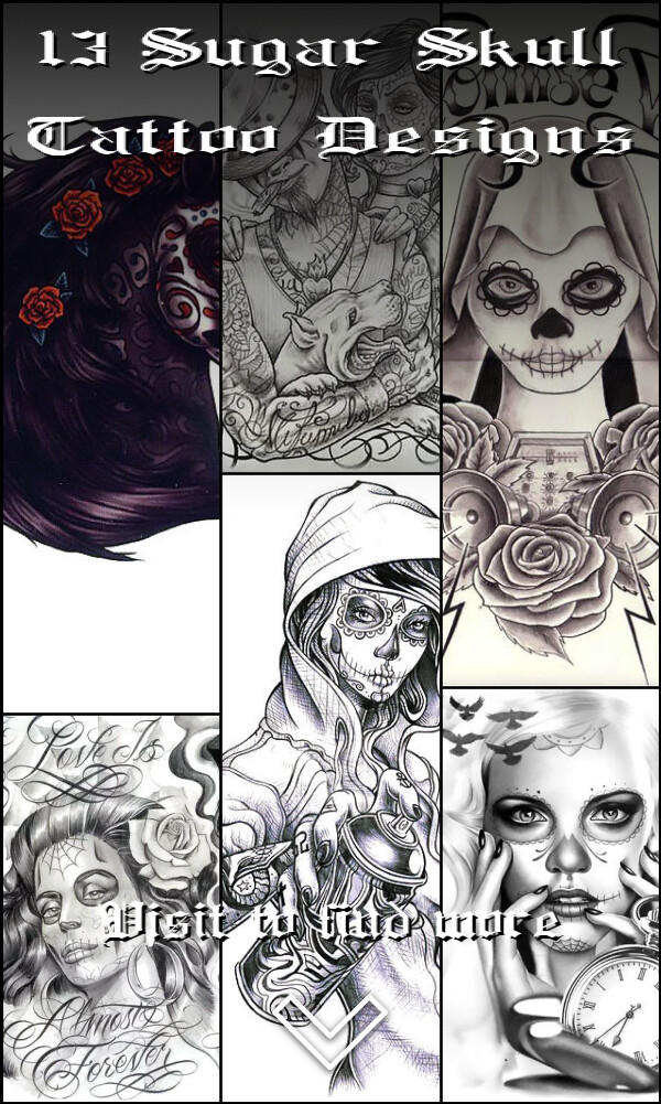 13 Sugar Skull Tattoo Designs