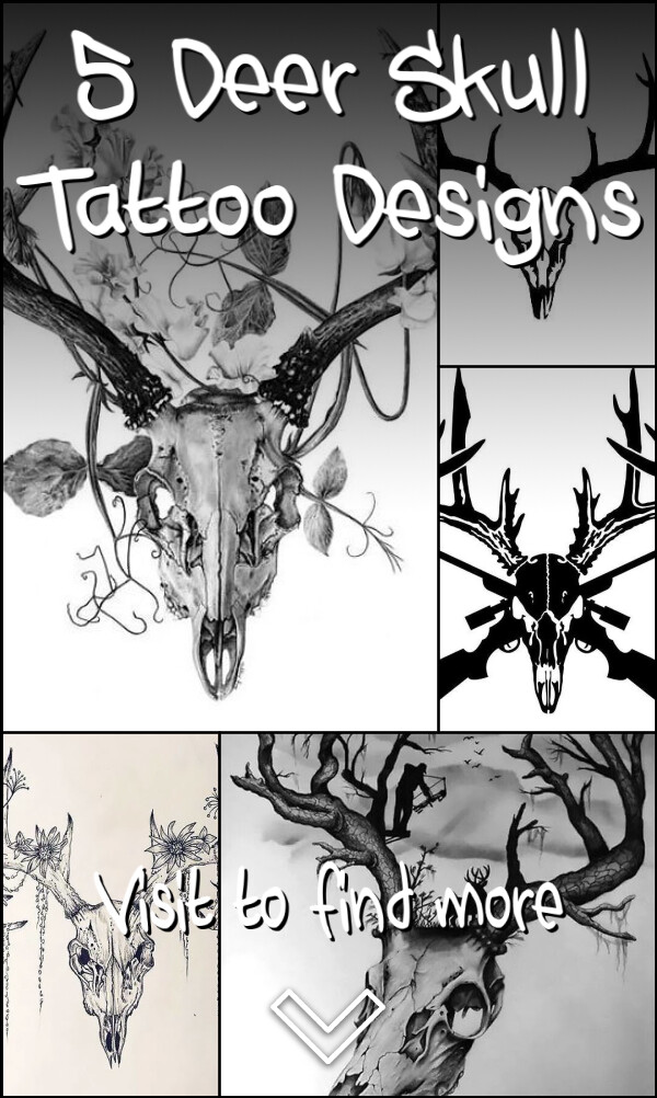 5 Deer Skull Tattoo Designs