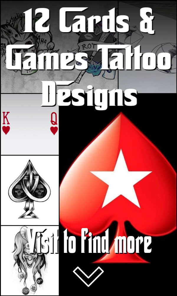 12 Cards & Games Tattoo Designs