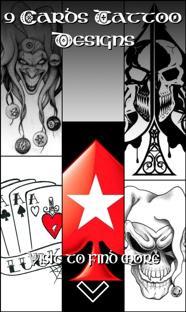 9 Cards Tattoo Designs