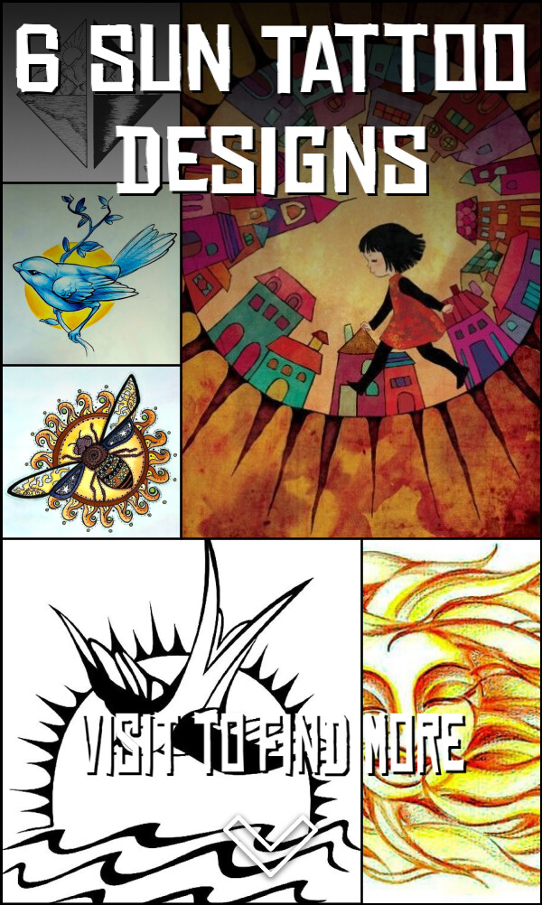 6 Sun Tattoo Designs