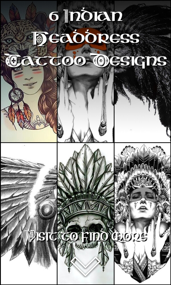 6 Indian Headdress Tattoo Designs