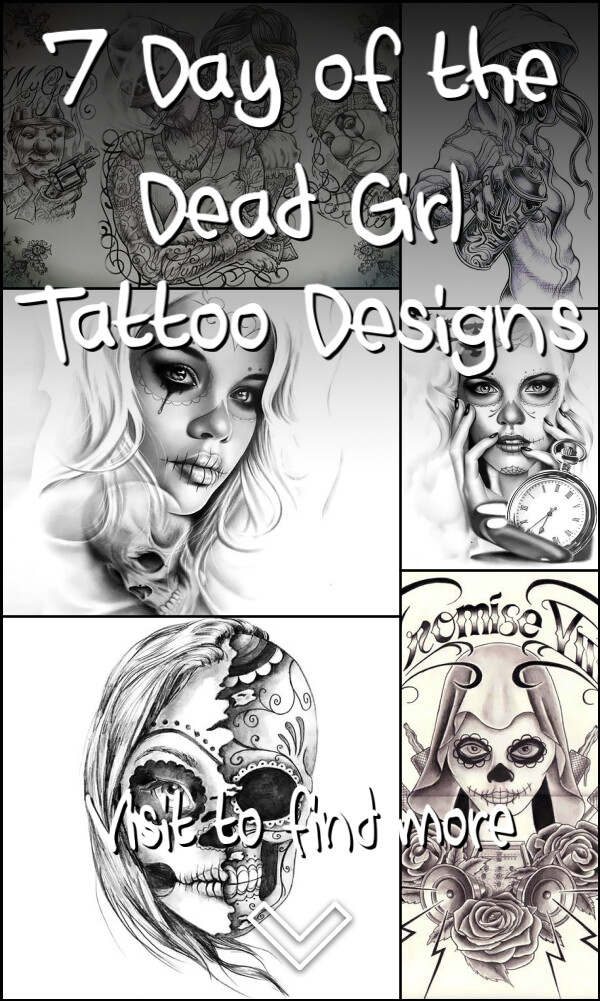 7 Day of the Dead Girl Tattoo Designs