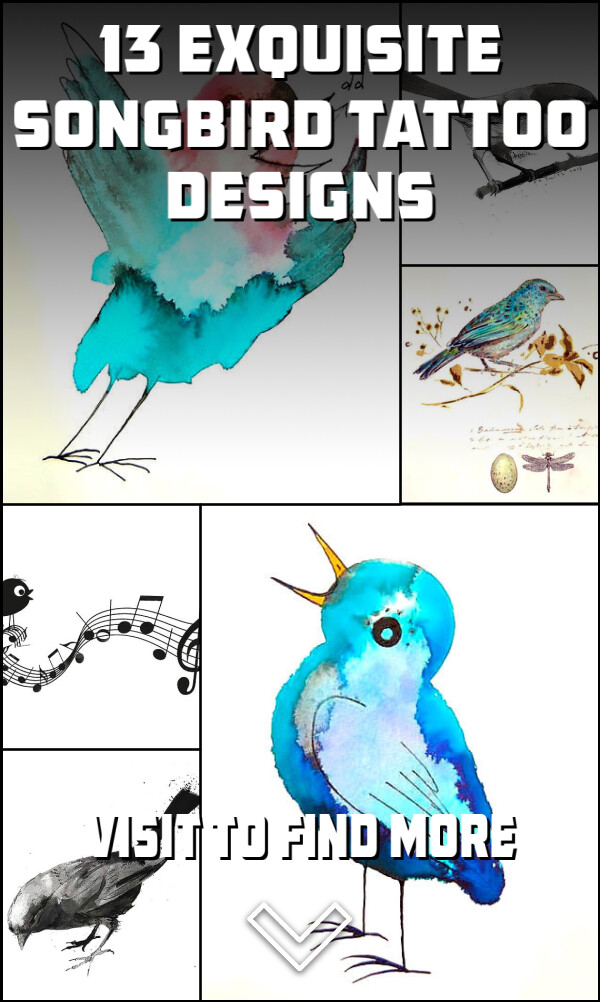 13 Exquisite Songbird Tattoo Designs