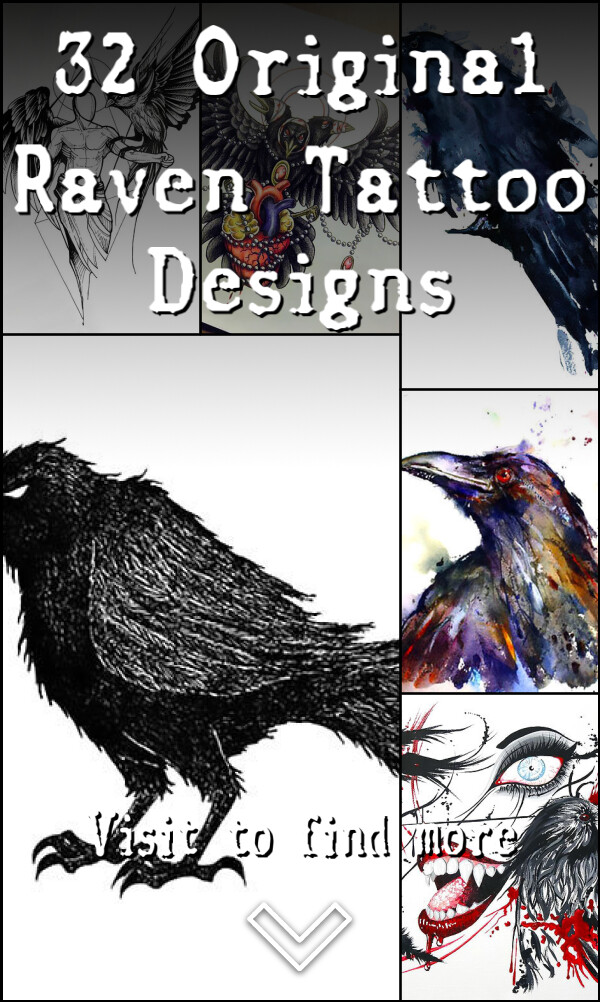 32 Original Raven Tattoo Designs