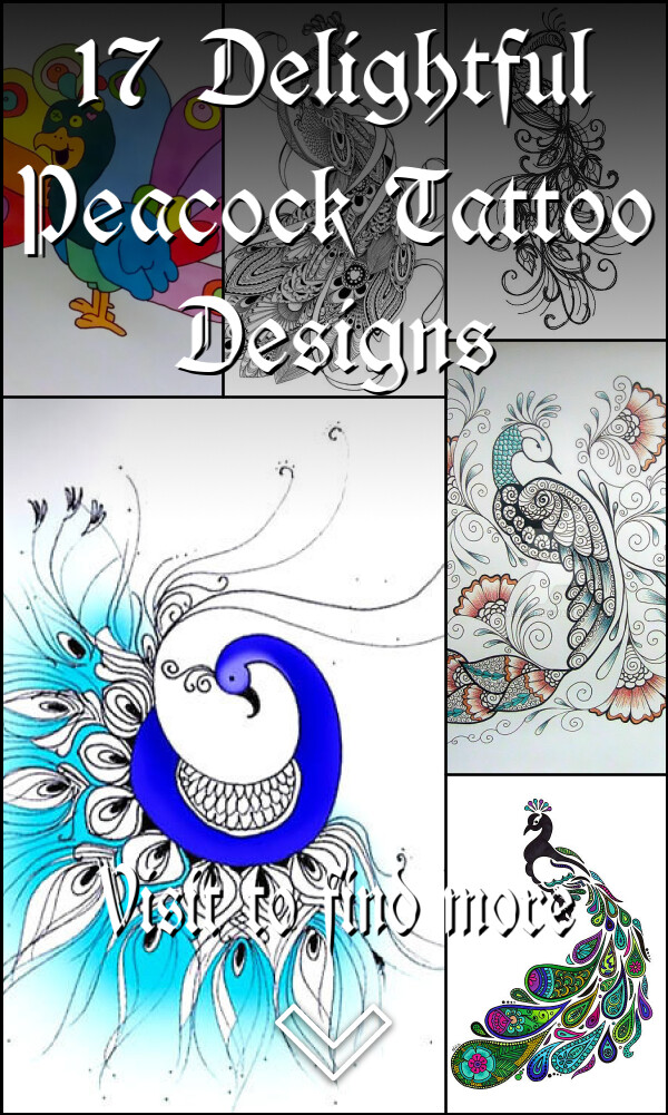 17 Delightful Peacock Tattoo Designs