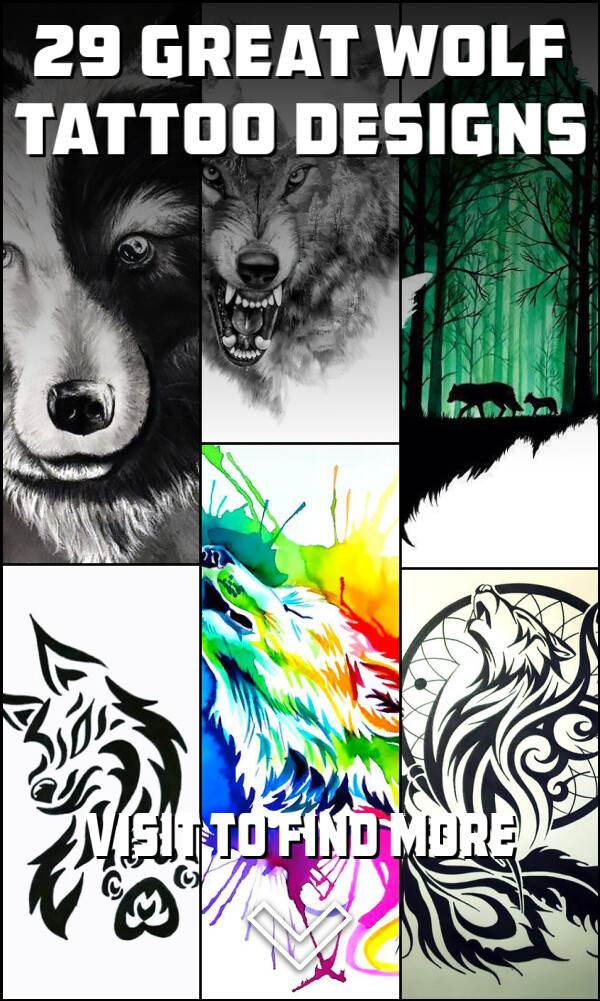 29 Great Wolf Tattoo Designs