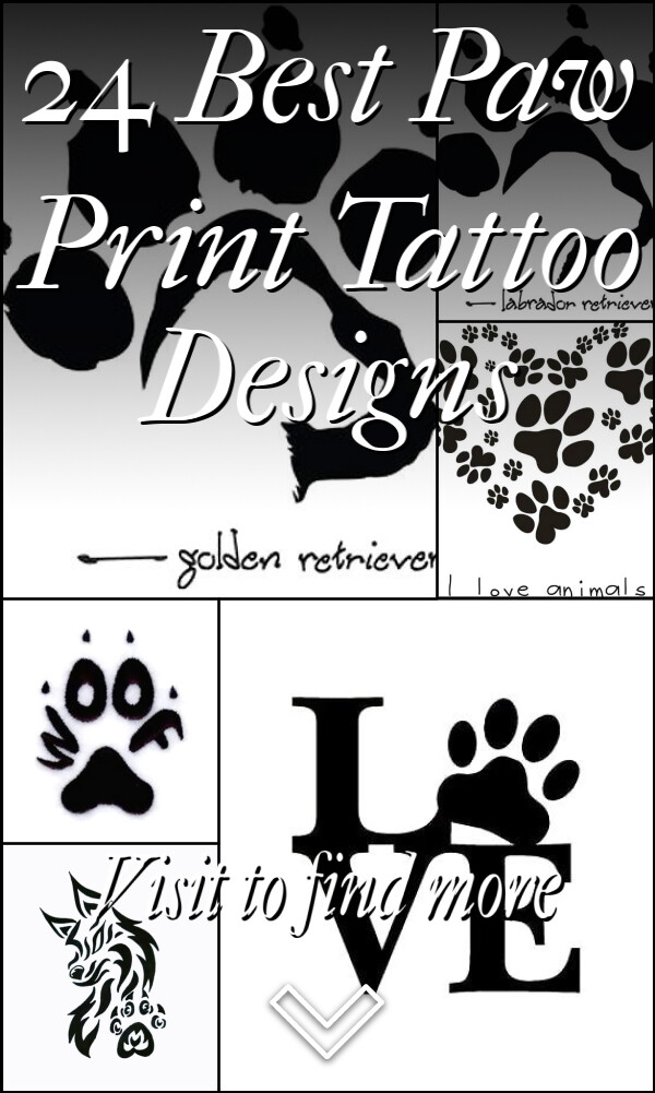 24 Best Paw Print Tattoo Designs