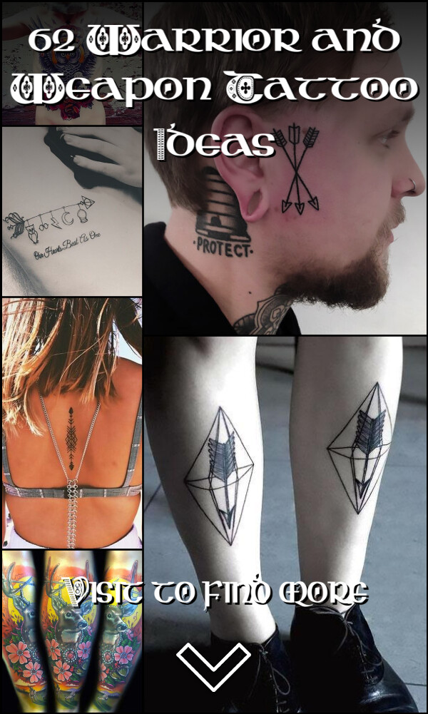 62 Warrior and Weapon Tattoo Ideas