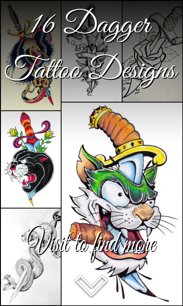 16 Dagger Tattoo Designs