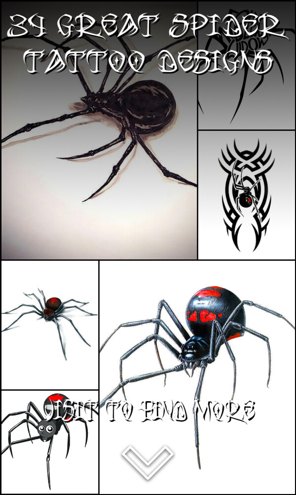 34 Great Spider Tattoo Designs