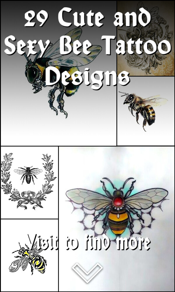 29 Cute and Sexy Bee Tattoo Designs
