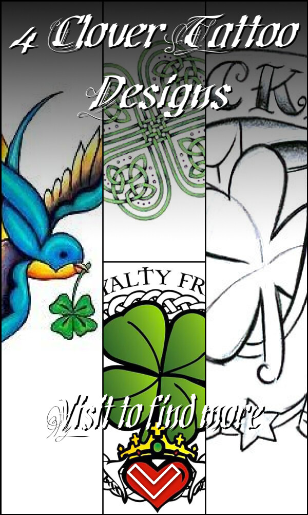 4 Clover Tattoo Designs