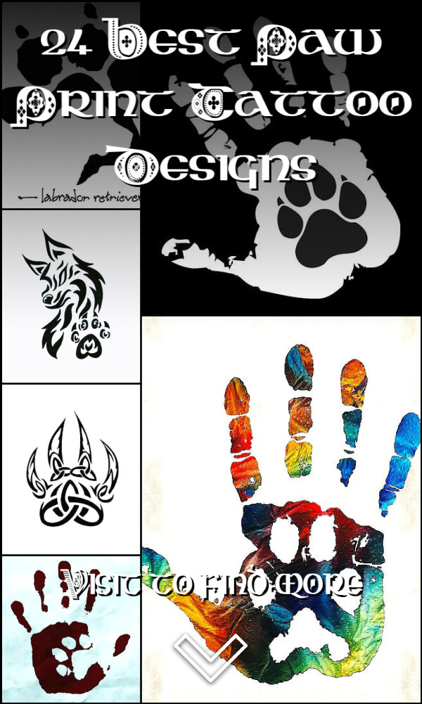 24 Best Paw Print Tattoo Designs