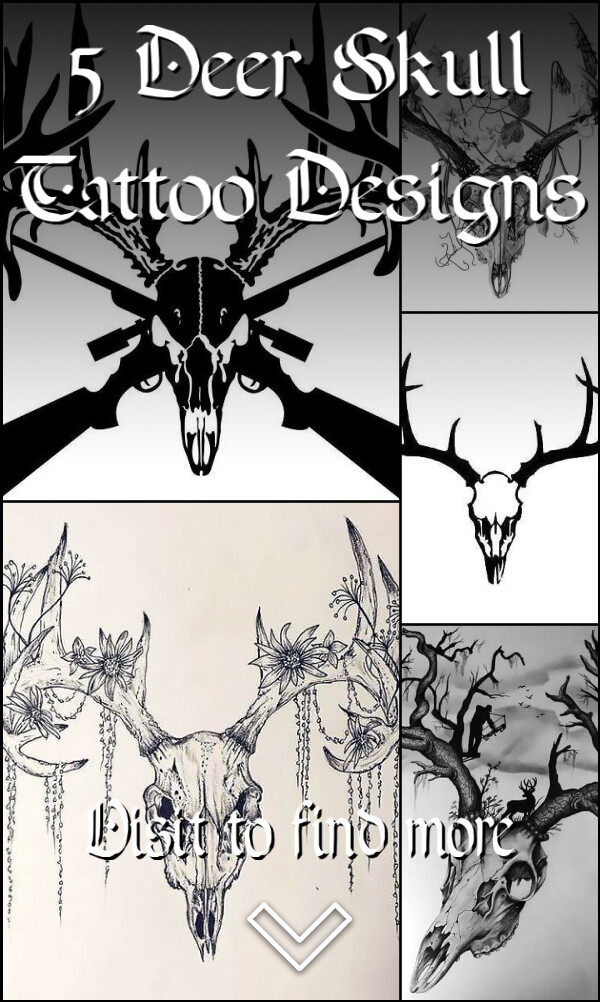 5 Deer Skull Tattoo Designs
