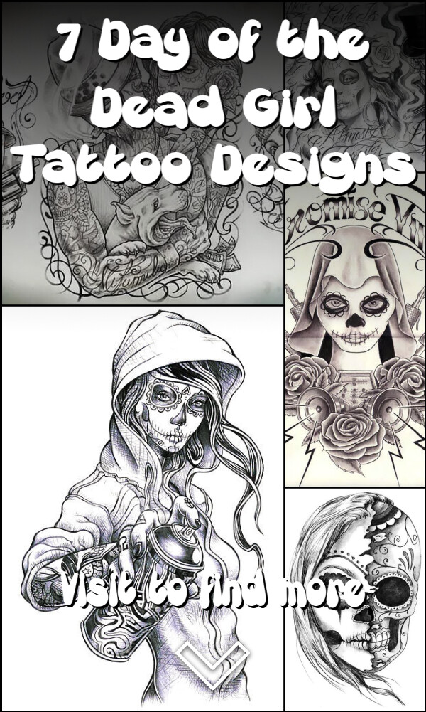 7 Day of the Dead Girl Tattoo Designs