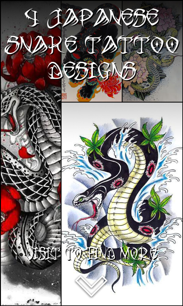 4 Japanese Snake Tattoo Designs