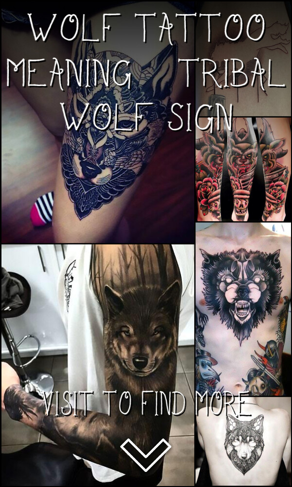 Wolf Tattoo Meaning. Tribal Wolf Sign