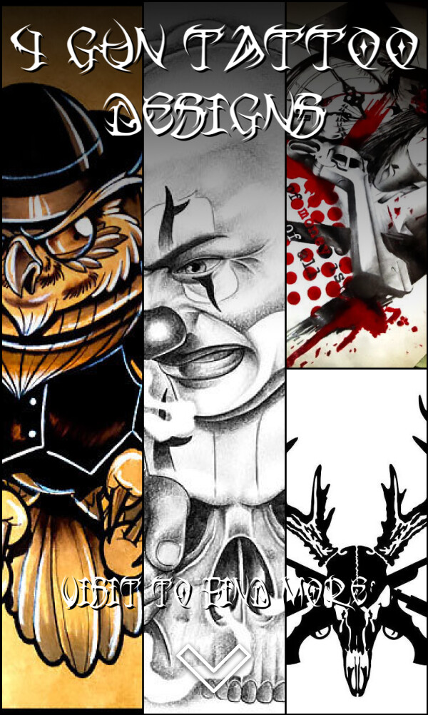 4 Gun Tattoo Designs