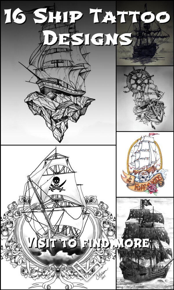 16 Ship Tattoo Designs
