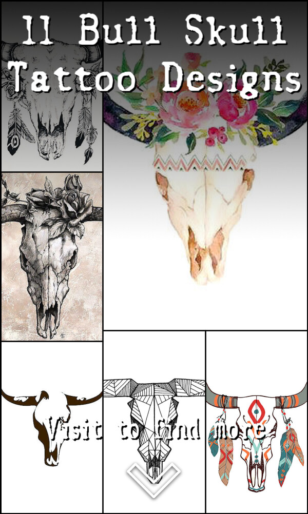 11 Bull Skull Tattoo Designs