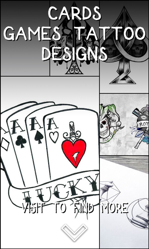 12 Cards & Games Tattoo Designs