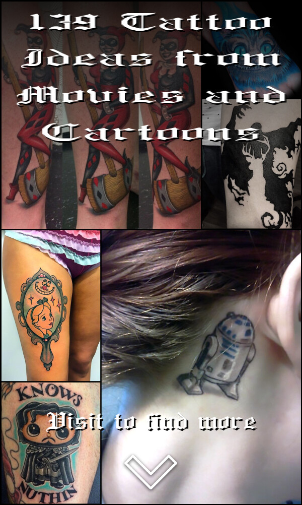 139 Tattoo Ideas from Movies and Cartoons
