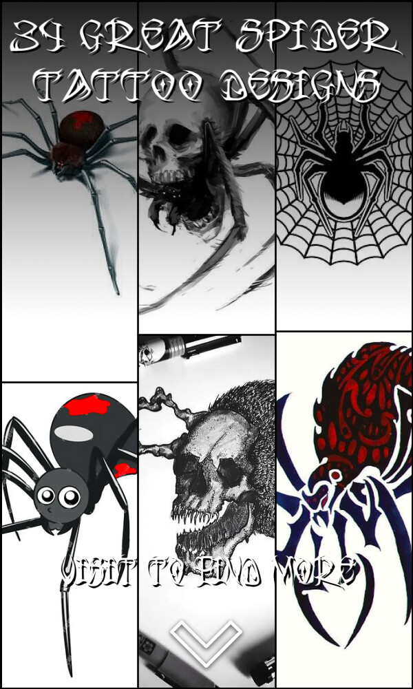 34 Great Spider Tattoo Designs